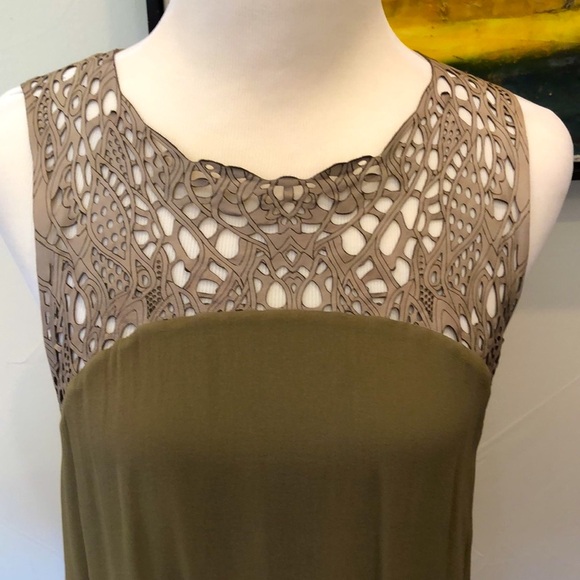 Nicholas & Mark Leather & Silk Dress - Picture 3 of 10